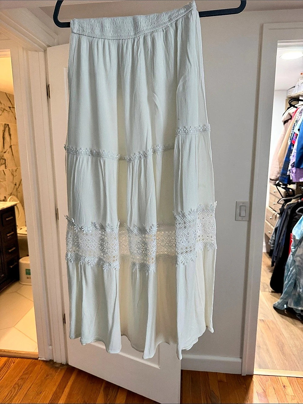 Zesica Tiered Maxi Dress in White